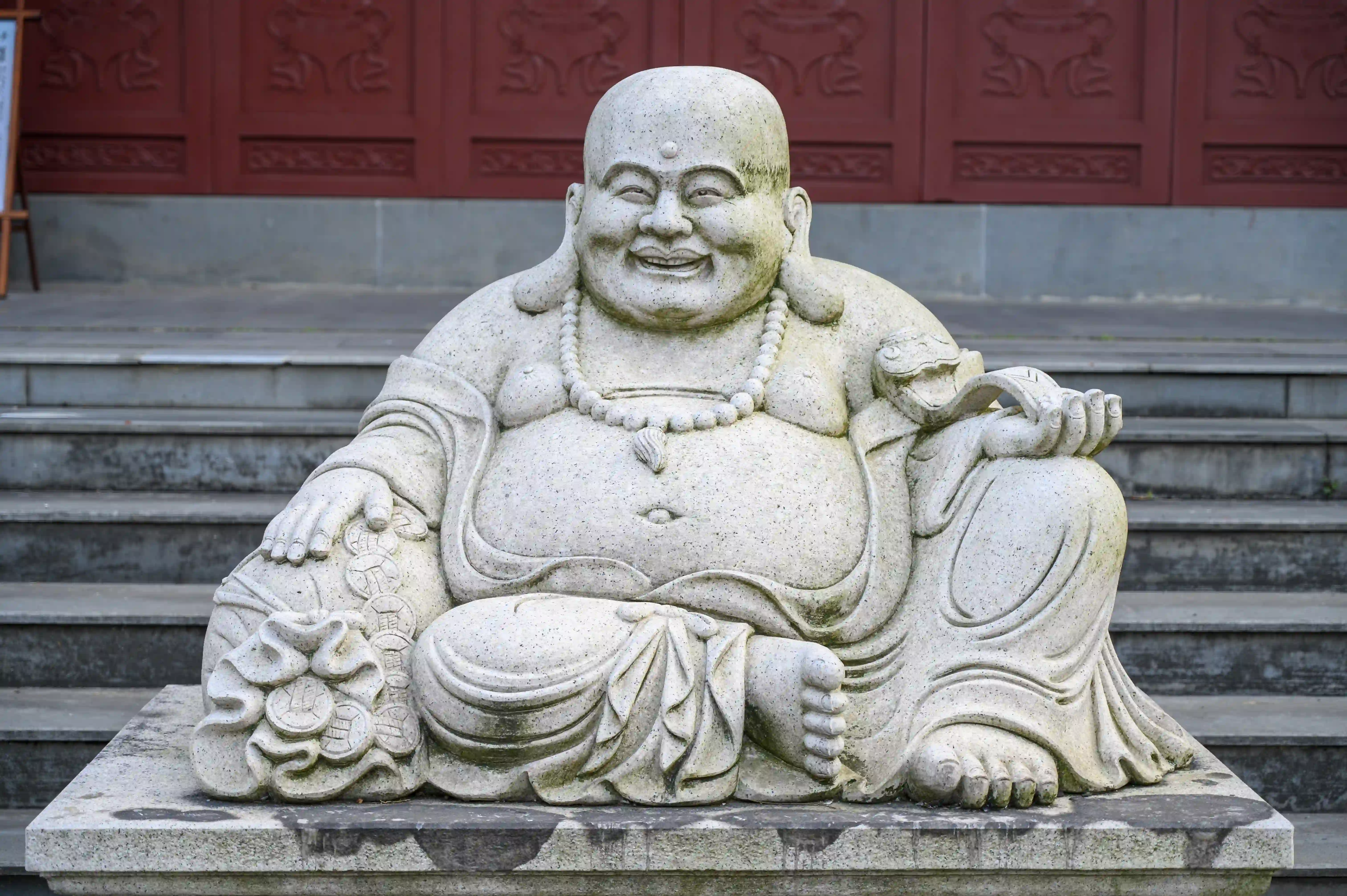 弥勒佛石头坐像 弥勒佛石头坐像