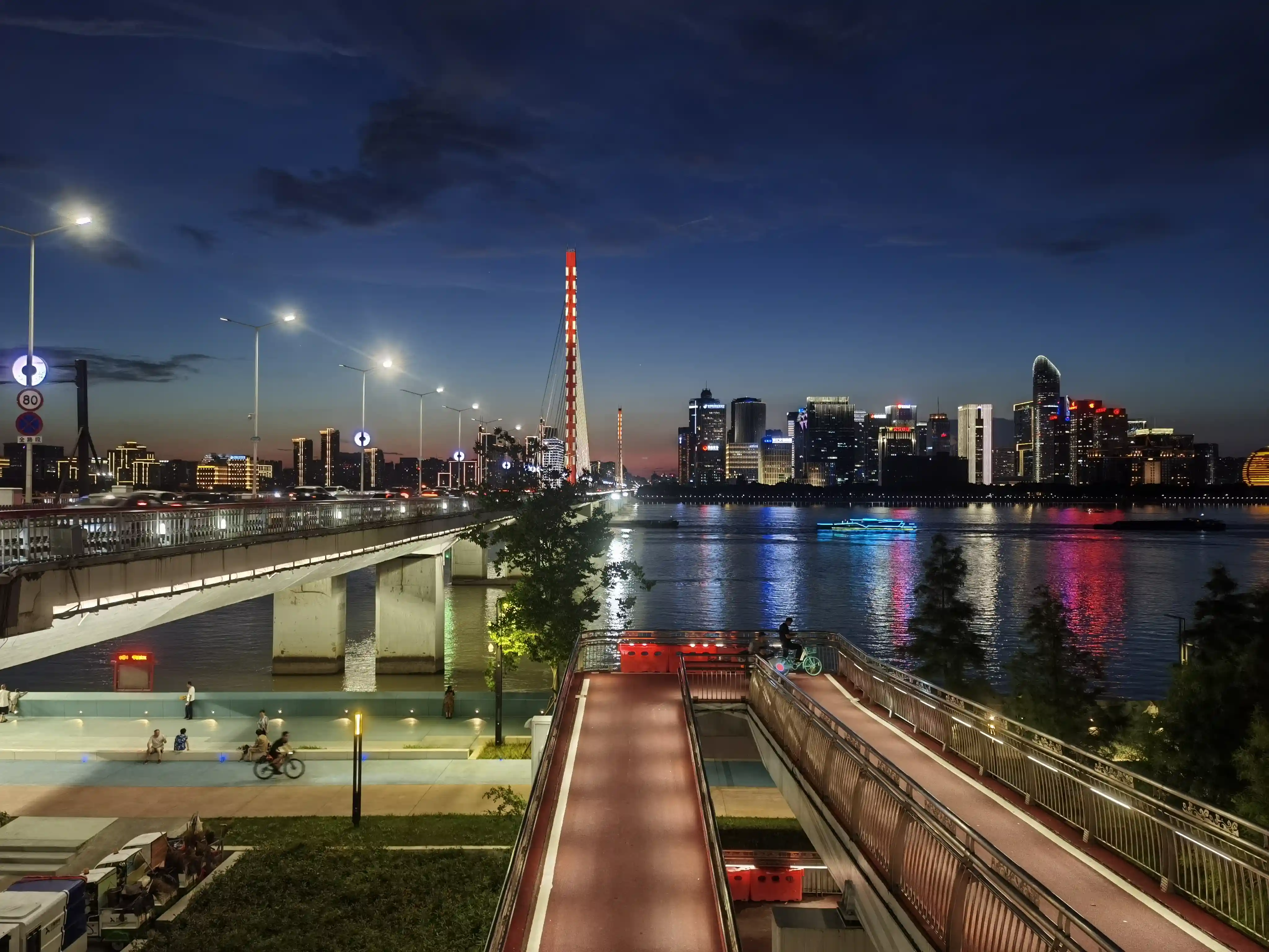 夜间的西兴大桥 夜间的西兴大桥