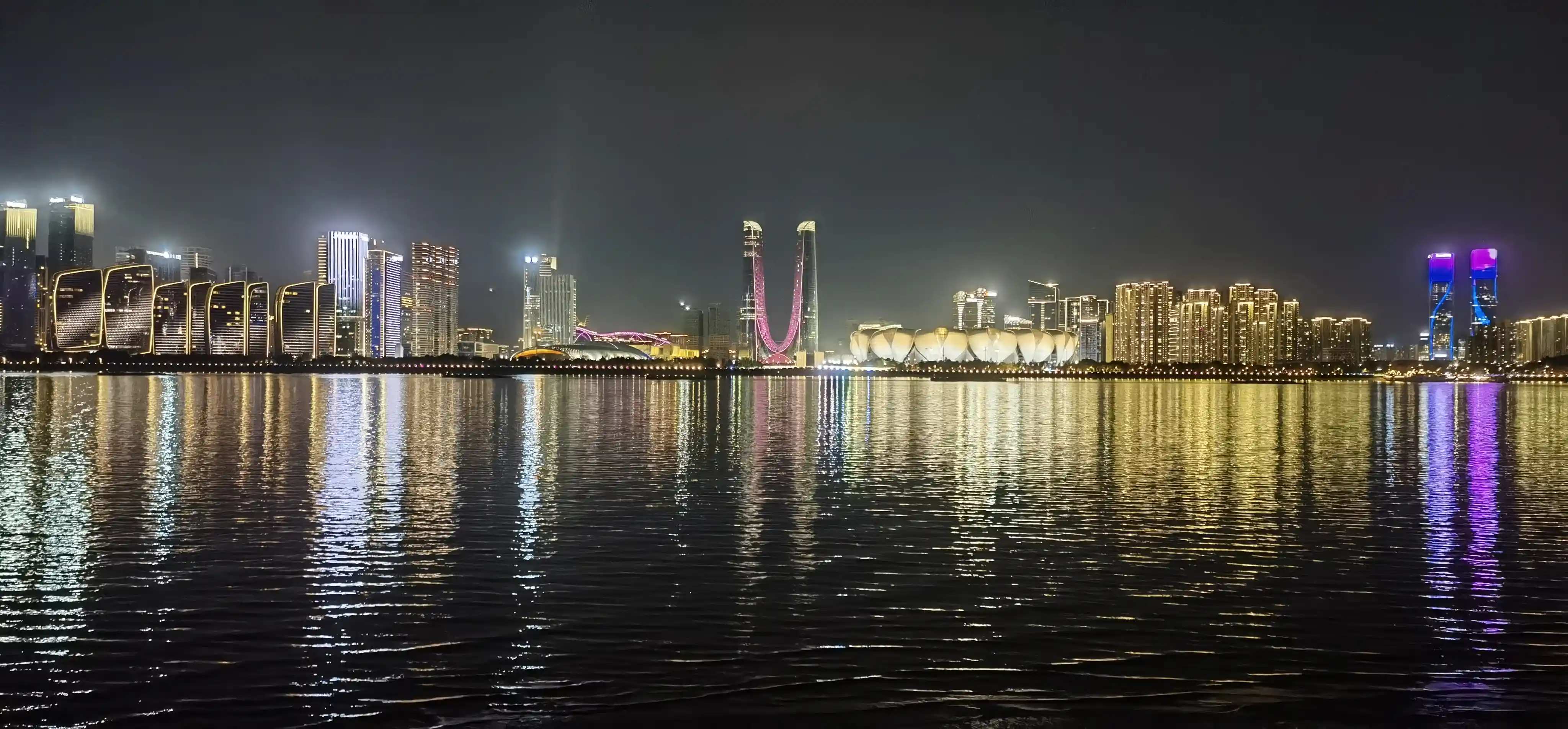 钱塘江南岸夜景 钱塘江南岸夜景
