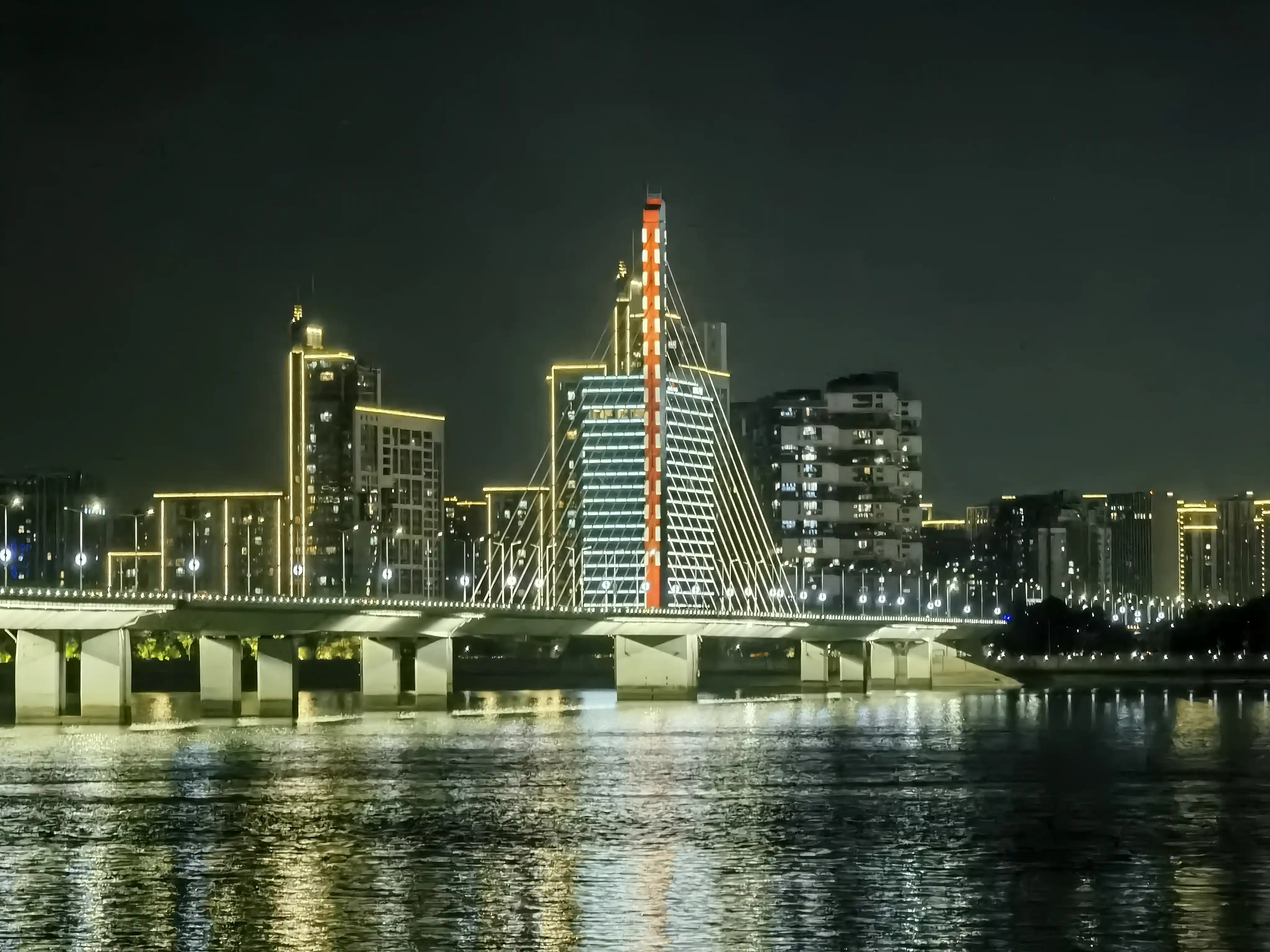 夜晚的西兴大桥 夜晚的西兴大桥